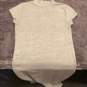 Grey mockneck midi dress